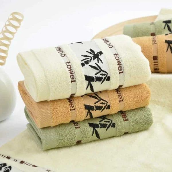 3pcs/set Bamboo Fiber Towel Soft Absorbent Quick-Dry Household Bathroom Towel Comfortable Face Body Towel for Daily Use S2642