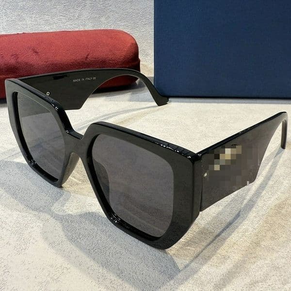 European and American Style Ins Square Frame Two-tone Leg Sunglasses for Men and Women
