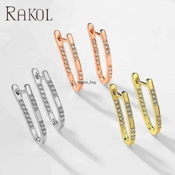 earrings EP2595 2024 New Exquisite Korean Fashion 18K Gold Moissanite Small Hoop for Women Party Wedding Earrings for women