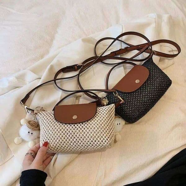 Summer Straw Braided Women S Shoulder Bag Seaside Beach Holiday Crossbody Small Handbag Single Strap For Casual Outdoor Use