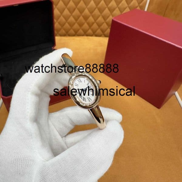 Original 1to1 Brand designer watch Watch Womens New Bath Series Bracelet Watch Oval Womens Watch 18K Small Gold Watch Waterproof Quartz Watch