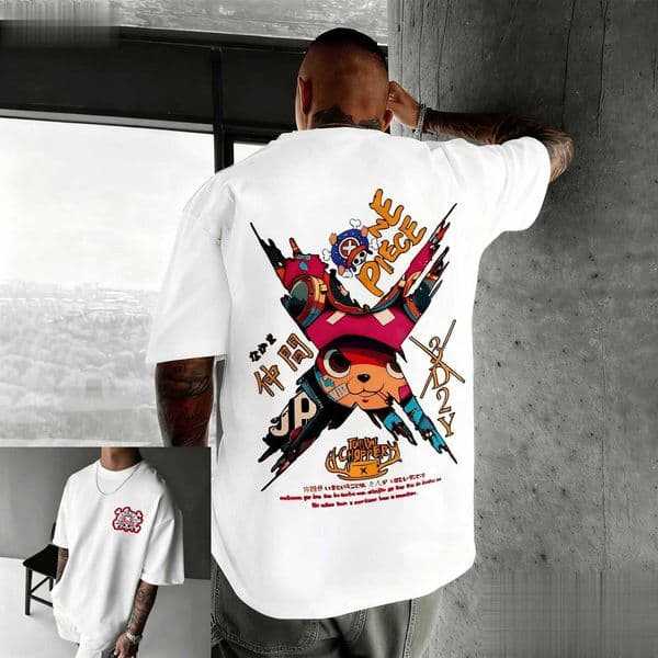 2026 New JP One Piece Chopper Anime T Shirt Streetwear Oversized Y2k Unisex Ships From Within The United States S-6XL C260402