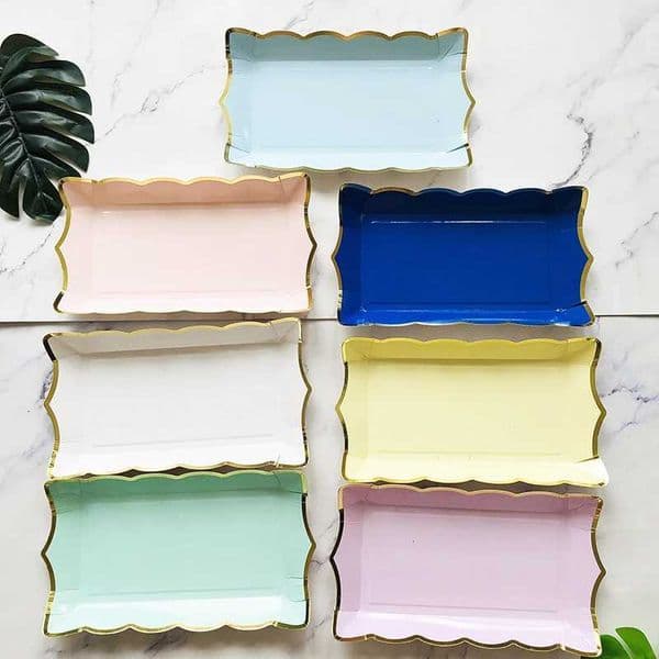 Bronzing Solid Color Disposable Tableware Party Paper Plates Cup Wedding Carnival Decoration Birthday Baby Shower Party Supplies X260402