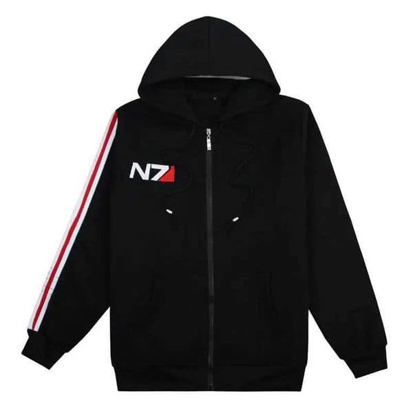 Game Mass Effect N7 Hoodie Unisex Sweatshirt Jacket Embroidered Zipper Hoodies Men Women Coat N7 Tshirt Strtwear L260402