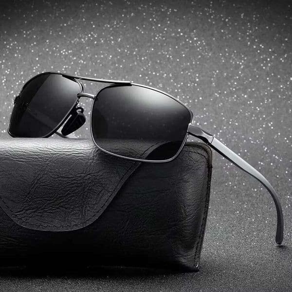 Fashion Vintage Square Photochromic Polarized Sunglasses Unisex Cycling Running Lightweight Outdoor Goggles