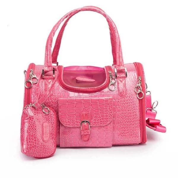 Luxury Designer Hanpanda Portable Outdoor Small Transport Bag cat Leather Travel Chihuahua Teddy dog PU With Wallet Dog Handbag Shipping 001