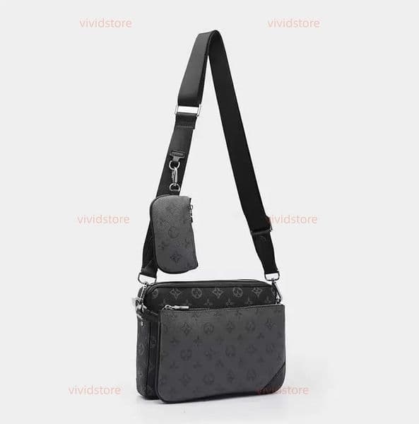 designer Bag High Quality Mens Luxurys fashion trio outdoor Men shoulder cross body man messenger bag Satchels satchel fashion handbag Composite package backpack