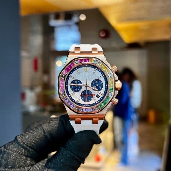 New luxury men and women Automatic mechanical Blue square drill Watch designer watches Wristwatches Strap Quartz Movement Glass Steel Men's 37mm