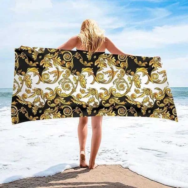 High-end Luxury European Design Beach Towel Microfiber Large Absorbent Travel Towels for Men Women and Child Household Towel S2642