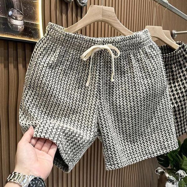 Mens Clothing Print Plaid Shorts Summer Stylish Straight Leg Casual Beach Pants Comfortable Pockets Lightweight Street 260330