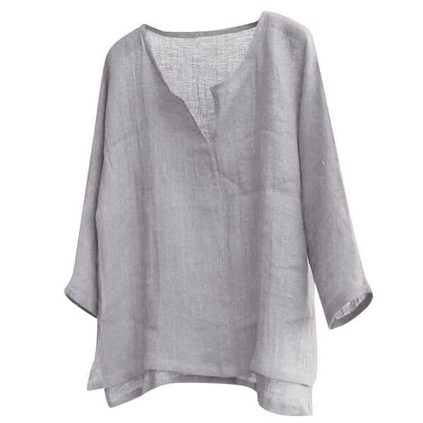 Mens Summer Spring Long Sleeve Loose Shirt Solid Color Casual Long Sleeve Cool Shirt Vn-eck Tops Size S-5XL 260401