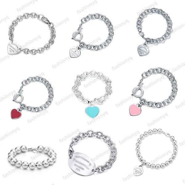 Classic T LOVE Heart Pendant Bracelet Designer New Style With Diamond Heart Pendant TO Buckle Bracelet Fashion Classic Heart Charm Bracelets For Women Gift