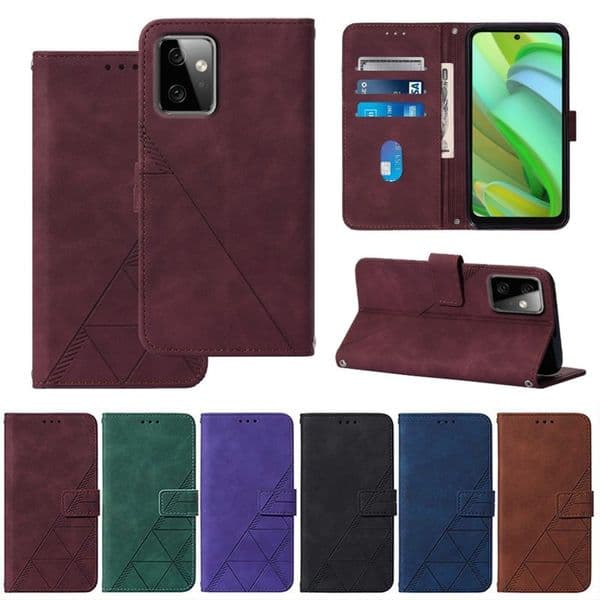 17E Hand Feeling Business Leather Wallet Cases For Iphone 17 Air 16E 16 Plus 15 14 13 Pro Max 12 11 XR XS MAX 8 7 6 ID Card Slot Print Lines Skin Feel Holder Phone Flip Cover