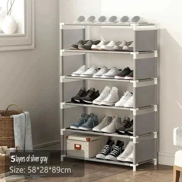 Designer Multi Layer Metal Simple Dustproof Organizer Saves art Living Space Shoe Rack Shipping 001