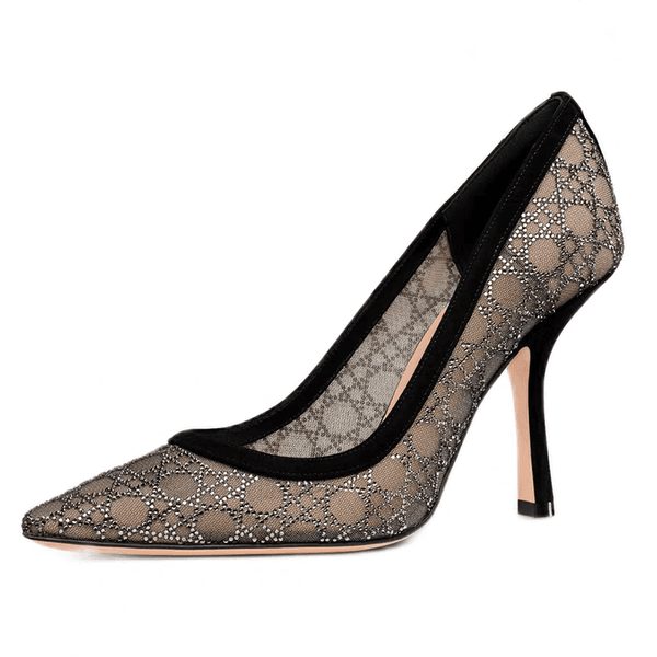 Top notch rhinestone inlaid mesh sexy high heels luxury designer summer fashion versatile women's sandals shining women's evening gift shoes factory footwear