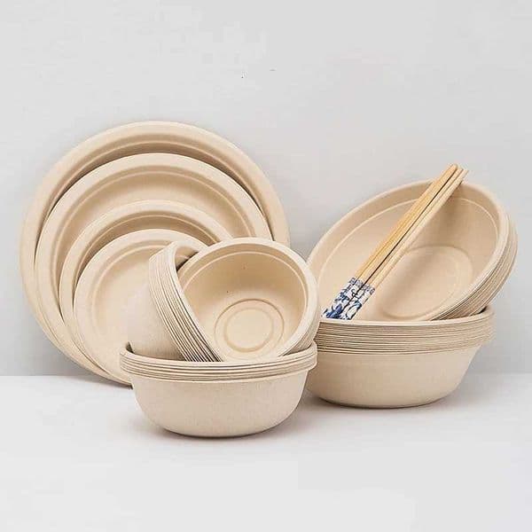 50Pcs 6/7/9 Inch Disposable Sugarcane Plates Eco-Friendly Paper Plate for Party Picnic Camping Birthday Unbleached Degradable X260402