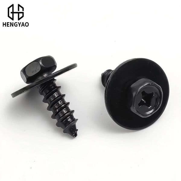 M6*16 Hex Flange Self-Tapping for Toyota Honda Ford Car Bumper Fender Mudguard Carbon Steel Screws Fastener Auto Parts