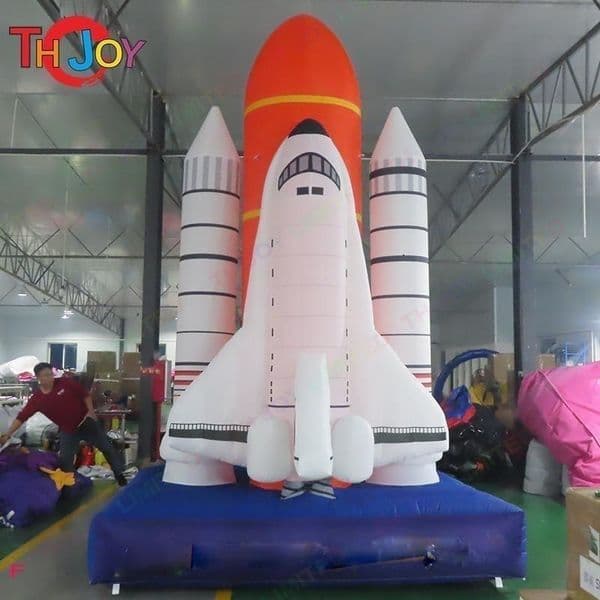 Free delivery Outdoor activities 8mH (26ft) with blower Giant inflatable spaceship space shuttle Rocket model for advertising