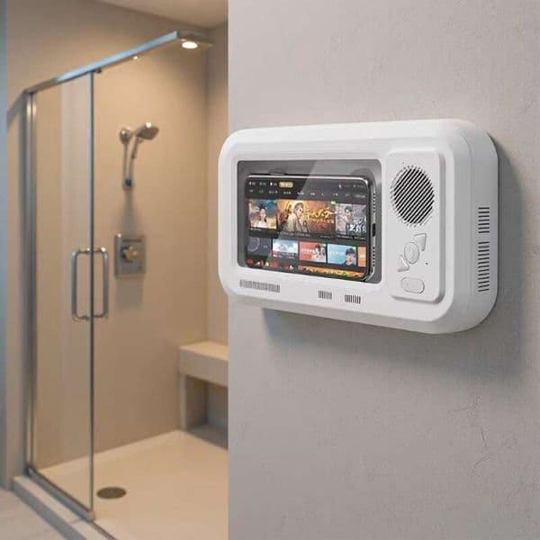 New Waterproof Touch-Screen Phone Holder The Bathroom, Gadget Shows While Bathing, With A Bluetooth Speaker For Binge-Watching LISHEN