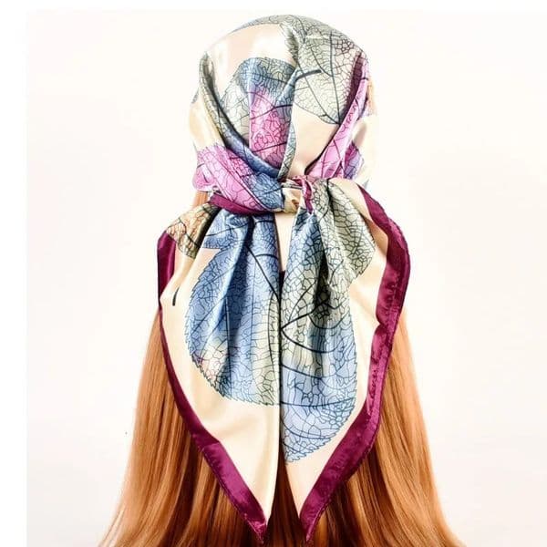 90x90cm Women Silk Scarf Small Satin Square Print Wrap Foulard Femme Handkerchief Bandana Neck Hair Skinny Tie Scarves Shawl 260325