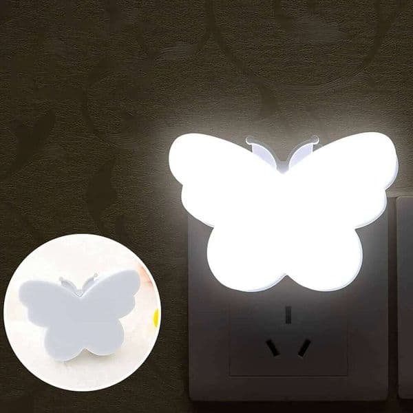 Butterfly Plug Into Wall Auto Dusk to Dawn Smart Sensor Night Light for Living Room Bedroom Bathroom Kids 220V EU 26L0402