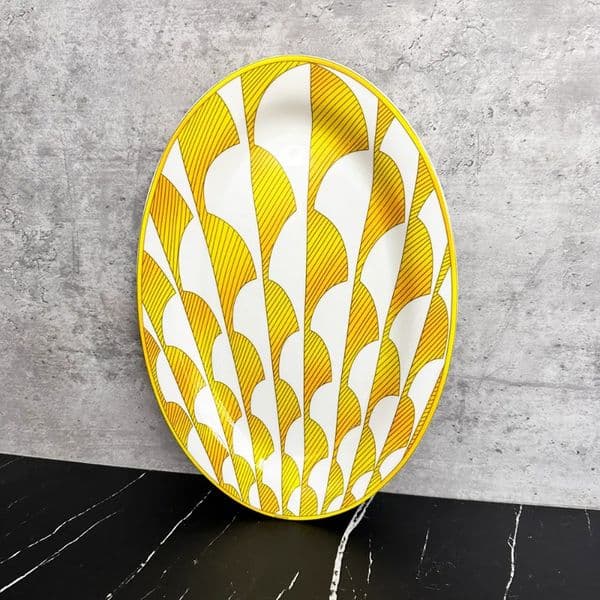 High-end Bone China Oval Fish Plate Ceramic Tableware Sushi Dish Sashimi Plate Cooking Plate Molecular Cooking Tableware
