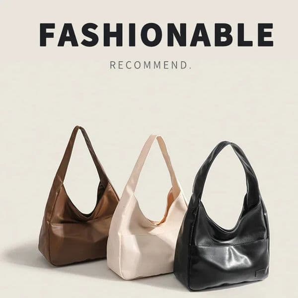 Simple large capacity casual retro shoulder bag casual commuting fashionable handbag260402