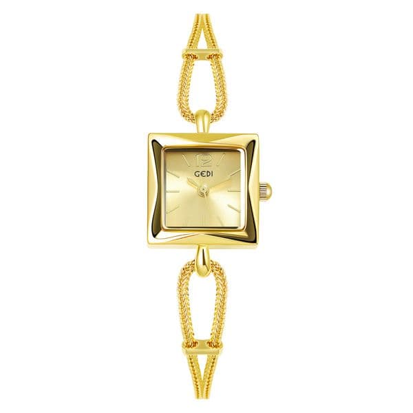 2026 Luxury Wholesale Minimalist Alloy Bracelet Watch for Women with Small Square Dial and Retro Quartz ZH Design