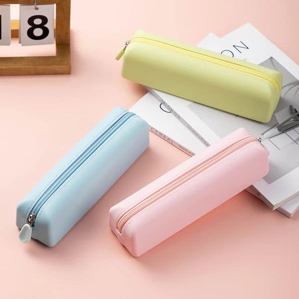 Soft Silicone Pencil Case Creative Zipper Pen Bag Waterproof Large Storage Bag For School Organizer Supplies 260402