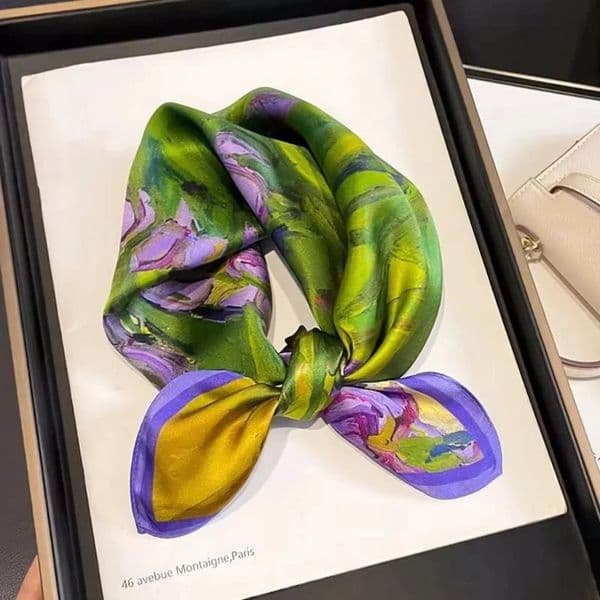 Fashion 100 Silk Scarf 53cm Square Bandelet Womens Silk Temperament Small Scarf Neck Decorative Wrap Printed Scarves 260402