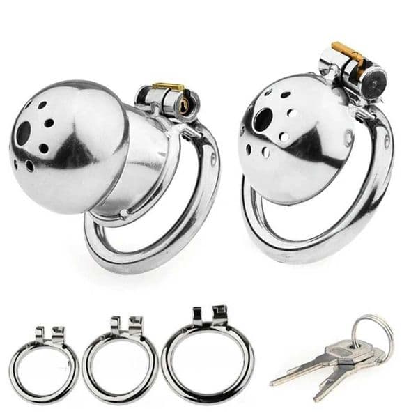 Metal Chastity Cage Male Slave Lock Stainless Steel Cock Penis Bondage Urethral BDSM Sex Toys for Men Sissy