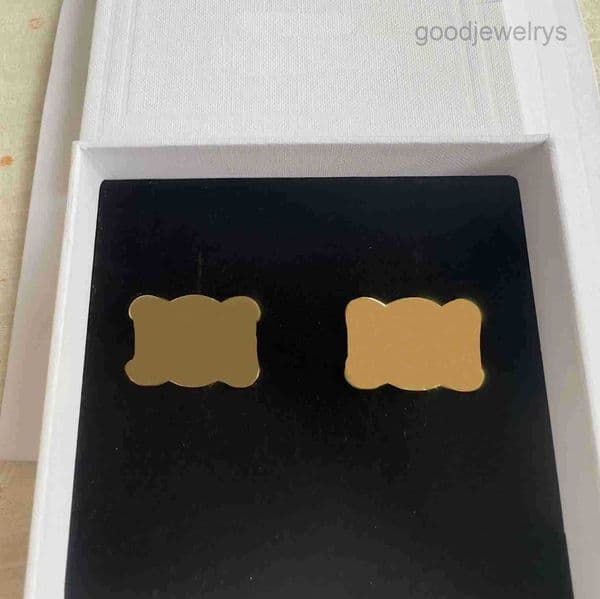 Gold Stud Designer Earrings For Women Personality Girls Jewellery Luxury Earrings With Original Box For Party