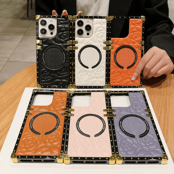 3D Embossed Rose Phone Case For iPhone 17 Pro Max 16 Pro Max Designer iPhone 15 ProMax 14 13 12 11 15 Plus 16 Plus Leather Case
