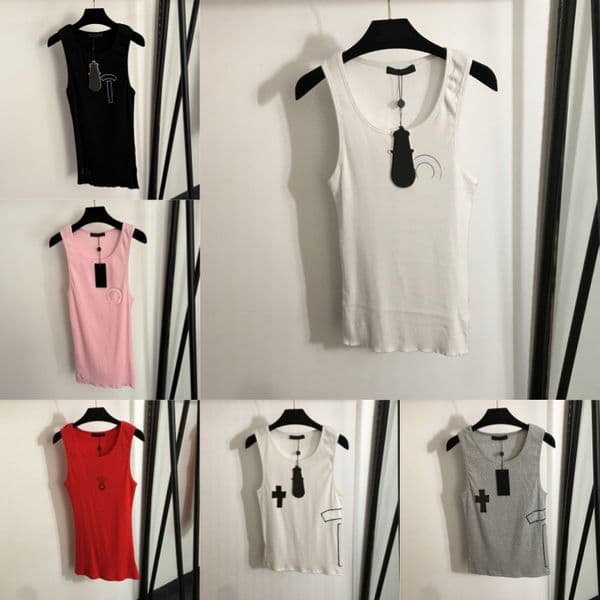 Luxury Brand Printed Tanks For Women Y2K Style Slim Fit Slveless Vest Top Summer Cotton Breathable Sports Casual Singlets Z260512