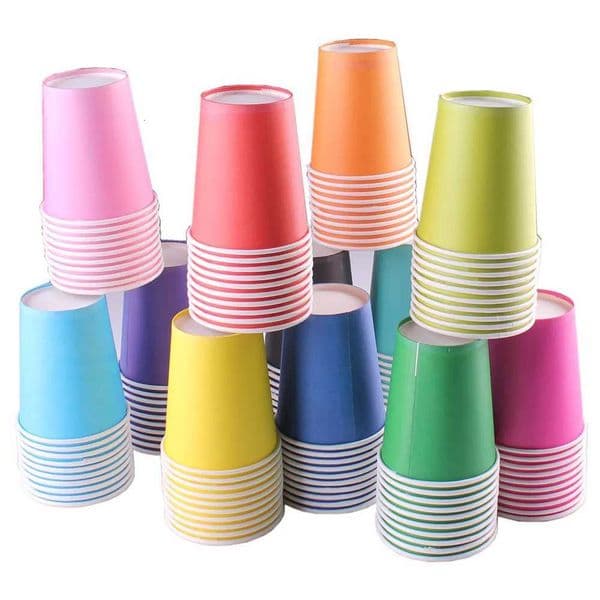 10PCS Pure Colour Party Disposable Paper Cups Juice Cup DIY Decoration Baby Shower Kids Birthday Wedding Picnic Tableware Supply X260402