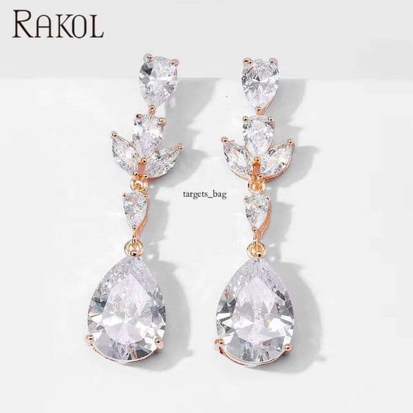 earrings EP5047 Water Drop fashion Bridal 18k Gold Women's Design Famous Earrings Luxury for women
