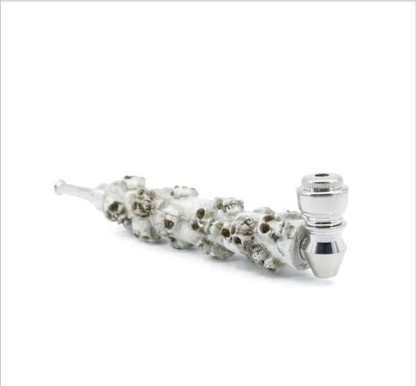 Resin skull pipe smoking pipe with cover