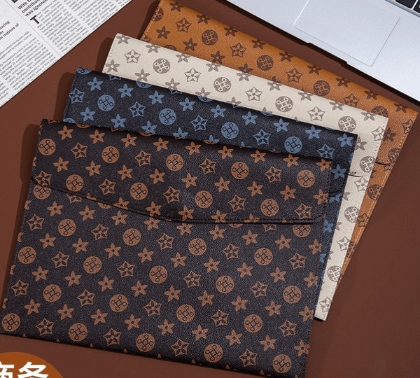 Designer High-end a4 folder printed waterproof file folder Luxury large-capacity snap-on file bags a4 office storage bag Clutch bag Wallet Classification