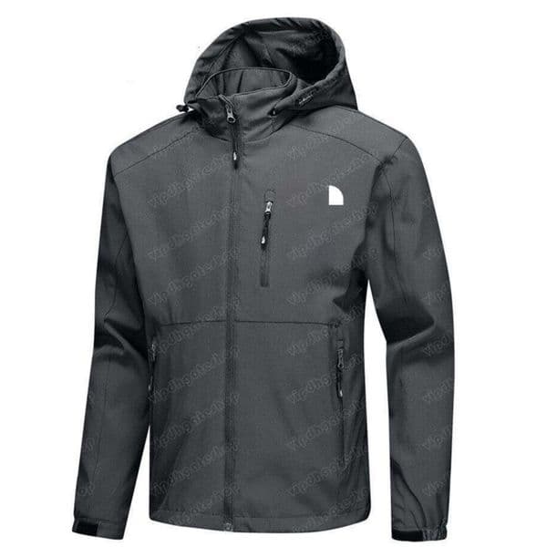 Men's Jackets Waterproof Jacket Outdoor Essential Casual Designer Brand Men's Outerwear Windbreaker Hooded Printed Logo Fashionable Men's Jacket Asian Size