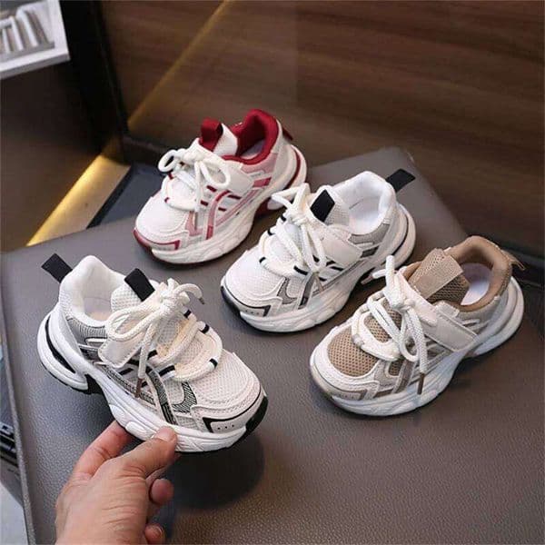 2026 New Autumn Children For Boys Mesh Breathable Kids Sport Shoes Non-slip Fashion Toddler Girls Sneakers EU 21-30 26W0402