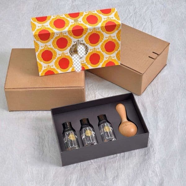 New PanP Wooden Stick Milk Massage Essential Oil Gift Box 30ml 4-Piece Set
