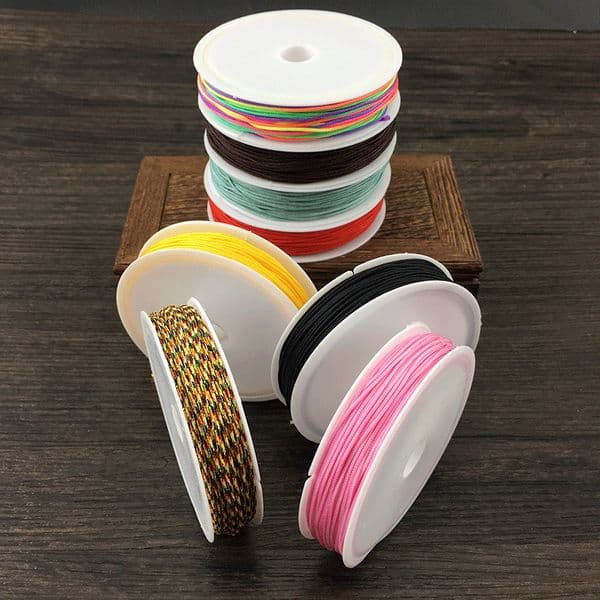 0.8mm 10M/roll Nylon String for Macrame Bracelet Braided Cord Beading Thread String Rope Jewelry Accessories