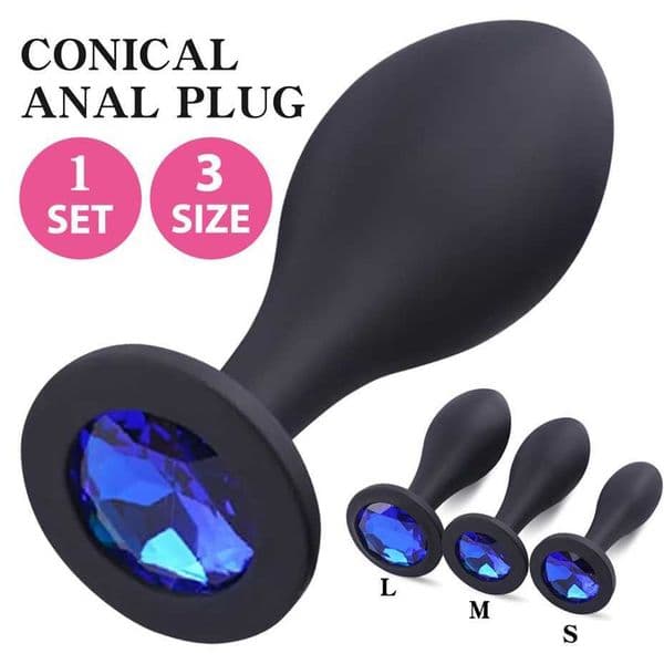 3 Sizes Butt Plug Dildo Anal Sex Toy for Women Adult Sexy Soft Silicone Anus Stimulate Men Trainer Toys