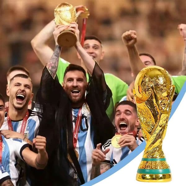Golden Resin Football Trophy Soccer Trophies Resin Ornament Football Fan Gift Home Decoration Craft 260326