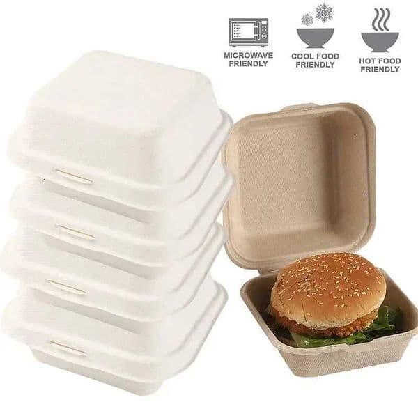 10/20pcs Disposable Bento Food Containers Baking Dessert Cake Bowl packaging Burger Snack Boxes Microwavable Home Lunchbox X260402