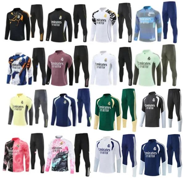 2026 2027 BELLINGHAM Reals Madrides tracksuit training suit top pants VINI JR 25/26/27 MBEPPA Long Sleeves men kids football sportswear chandal futbol survetement