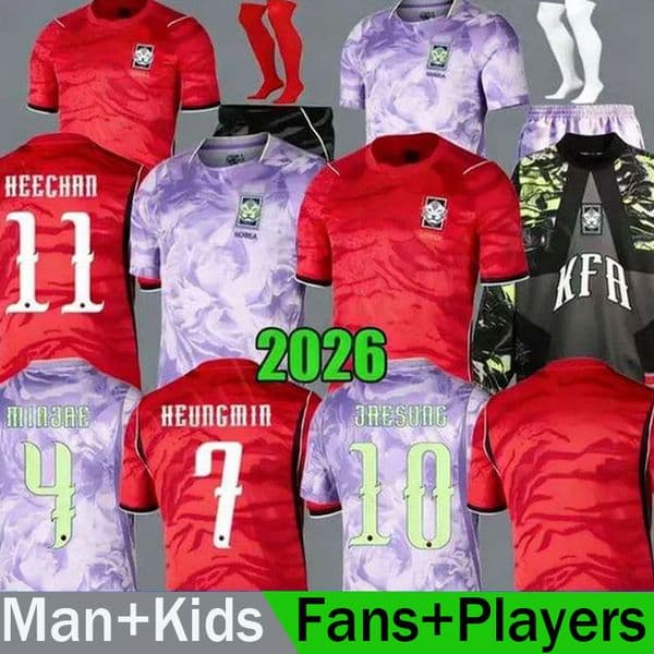 South Korea 26 27 soccer jerseys MEN KIDS KIT WOMEN H M SON JINSU MINJAE national team HWANG LEE 2026 2027 fans player version football shirts korea world cup 2026 jersey