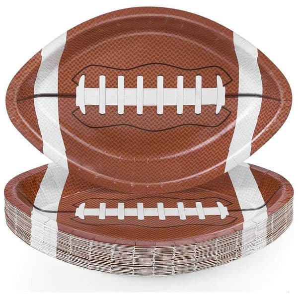 20-Pack Football-Themed Disposable Paper Plates for Soccer Birthday Parties Sports Game Day Food Serving And Decorations X260402
