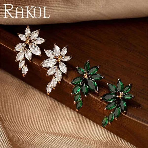 earrings EP5604 Bestselling Fashion Water Drop Moissanite Green Gemstone Colorful Stud Engagement Wedding Women's Earrings 2023 for women