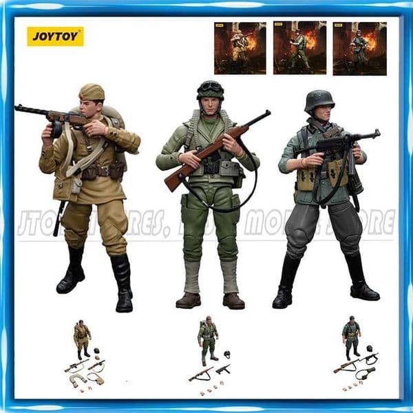 JOYTOY Action Figure WWII 1/18 Army Military figures Toys Model gifts X260403